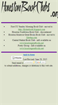 Mobile Screenshot of houstonbookclubs.org